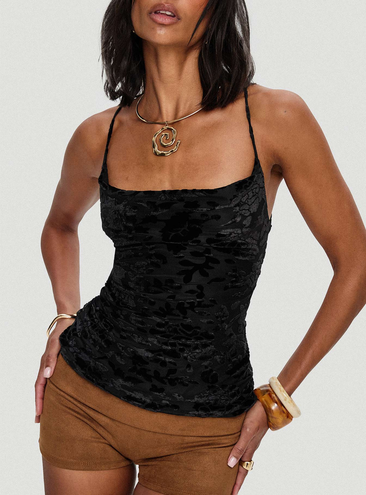 Celena Halter Top Black
