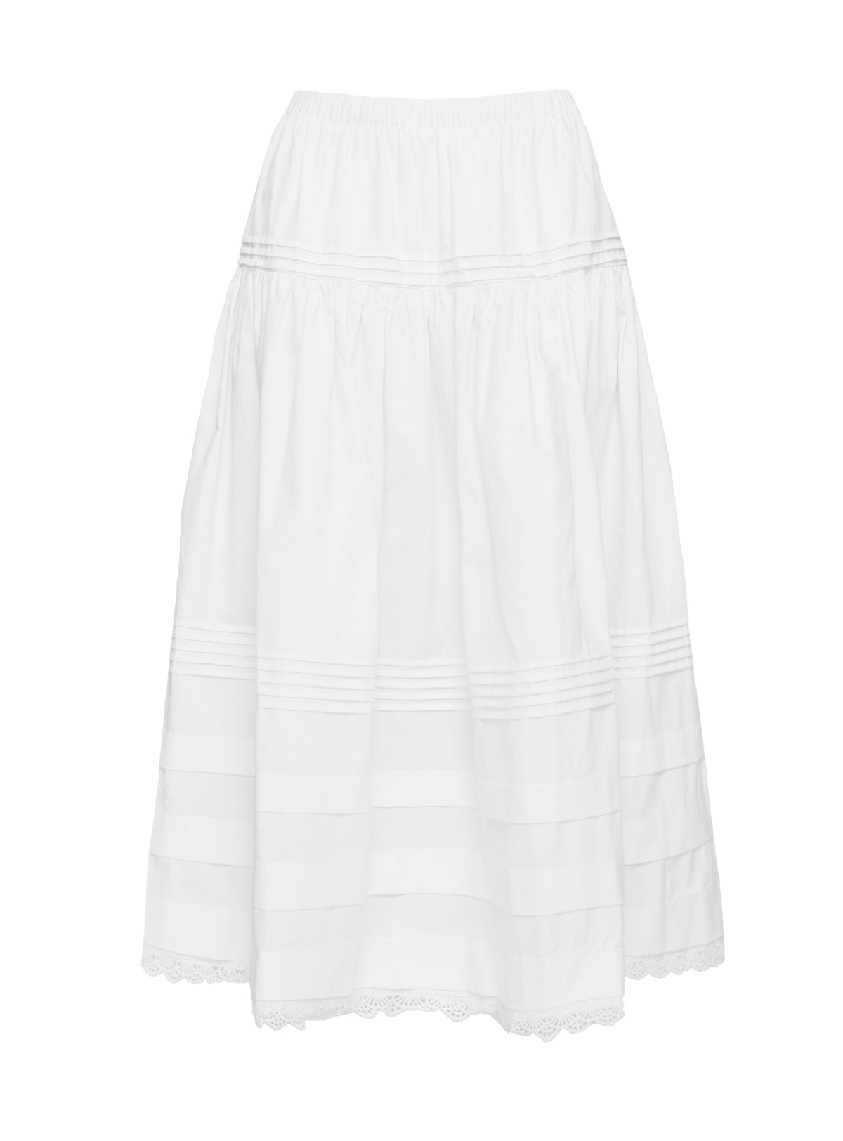 Calling For You Flowy Maxi Skirt White