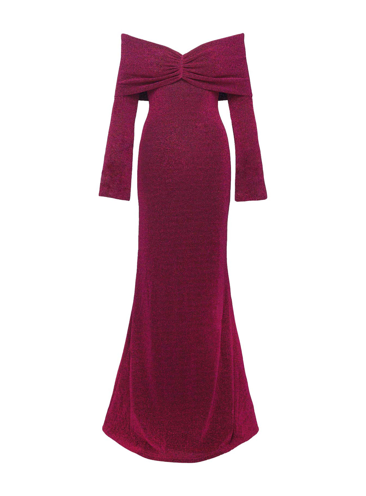 Cecilia Off The Shoulder Maxi Dress Wine