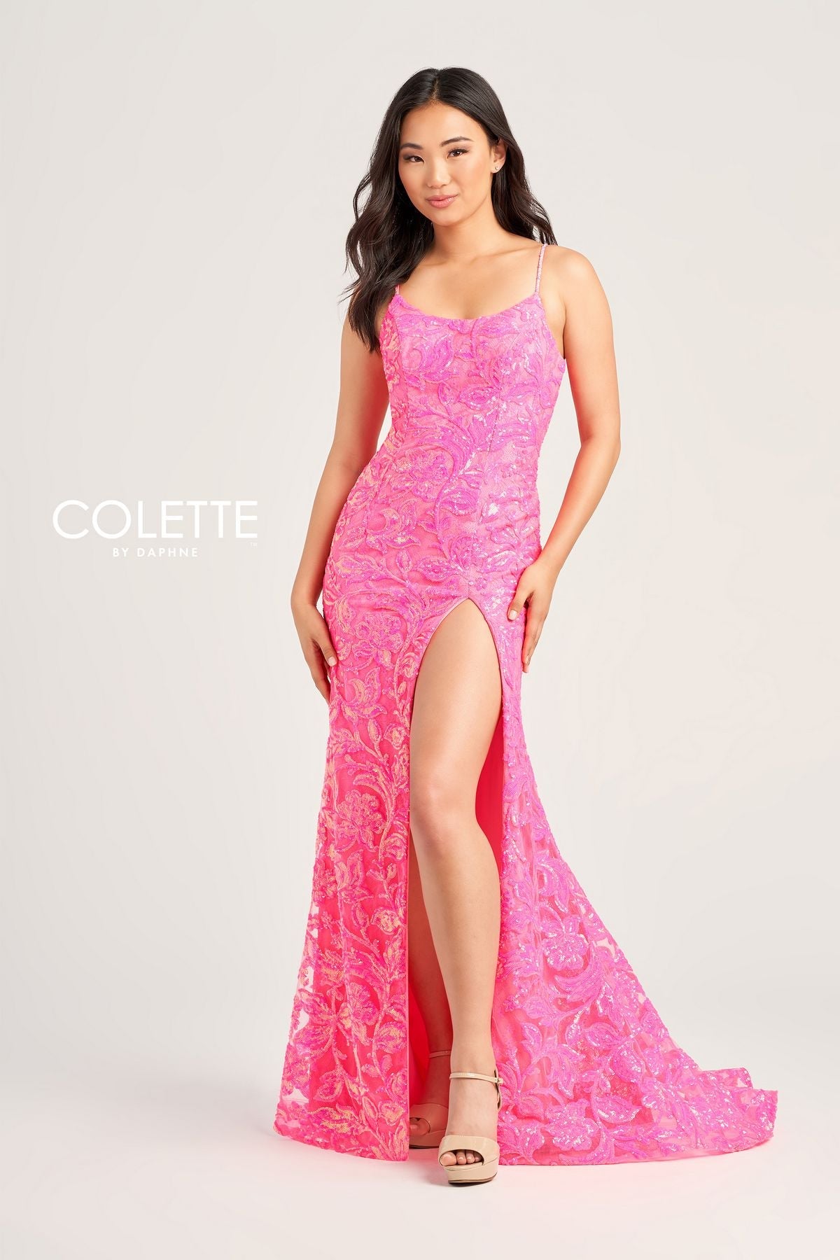 Colette CL5264 Sequin Long Formal Mermaid Prom Dress