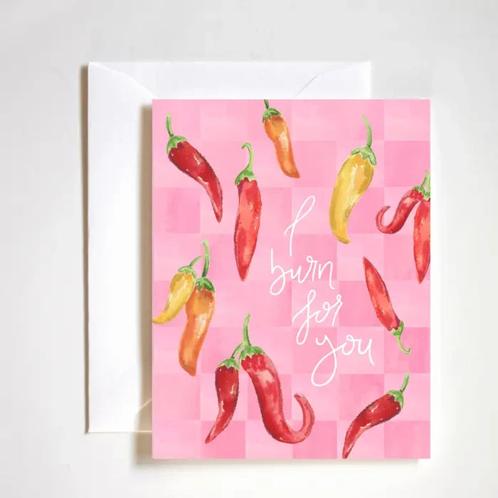 "Bridgerton-Inspired Love Card" – Flirty A2 card with romantic hand-lettering and luxe feel
"I Burn for You Stationery" – Dramatic love note card inspired by Bridgerton & pop culture
"Spicy Romance Greeting Card" – Boutique flirty card perfect for partners, crushes & Valentine's