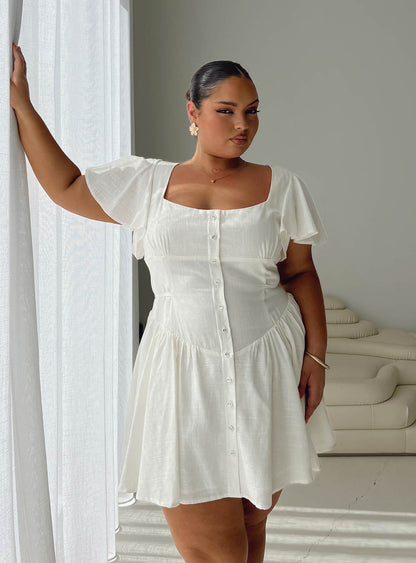 Forever More Mini Dress White Curve
