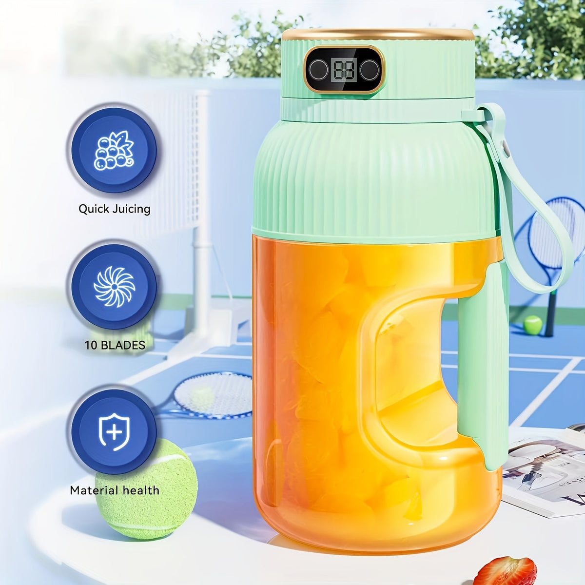 Portable Juicer Blender – Rechargeable Fruit & Smoothie Maker, Large Capacity, Compact Mixer for Travel, Gym & Outdoor Use