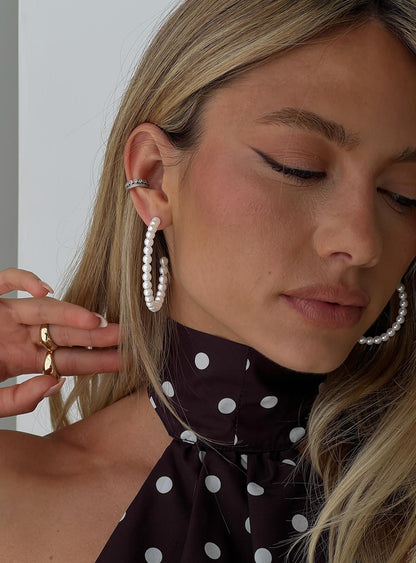 Aydan Hoop Earrings Pearl