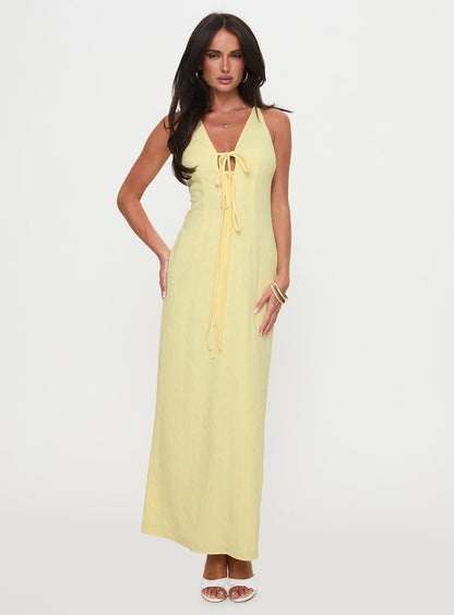 Chantilly Maxi Dress Lemon