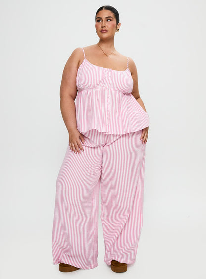 Cassini Set Pink Stripe Curve