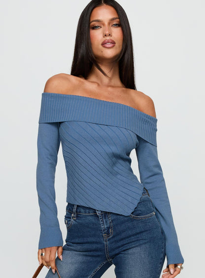 Brisa Long Sleeve Top Blue