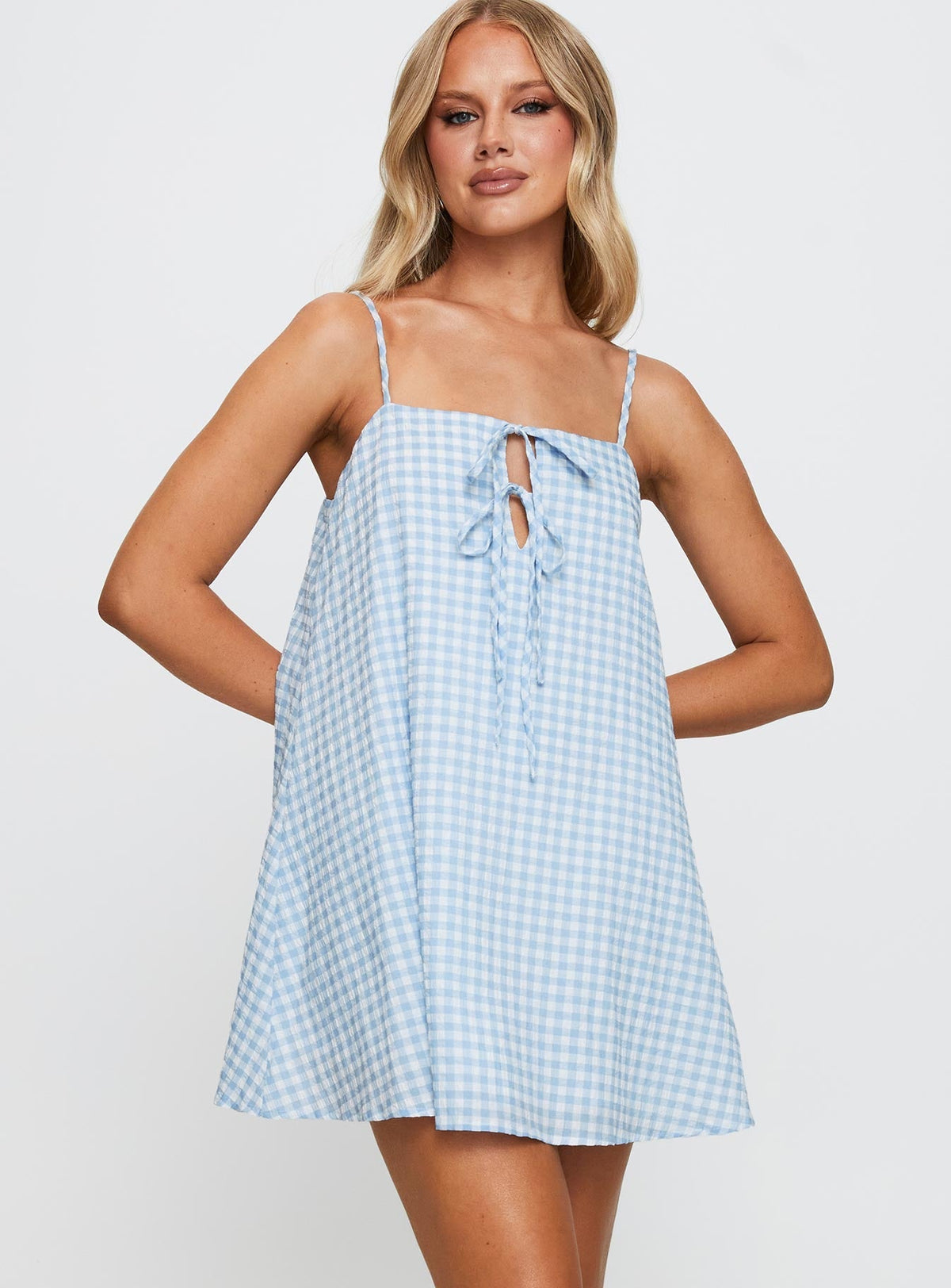 Lily Of The Valley Mini Dress Blue