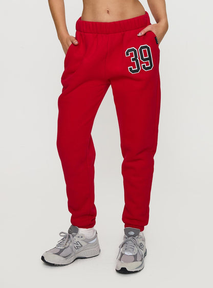 BU Sweatpants Red