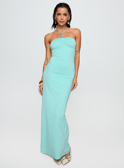 A Vision Hardware Detail Maxi Dress Blue