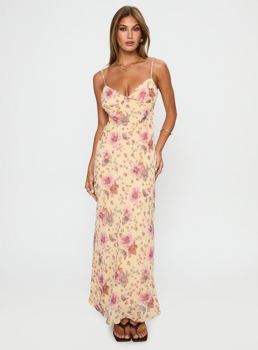 Sugar Plum Maxi Dress Cream / Floral