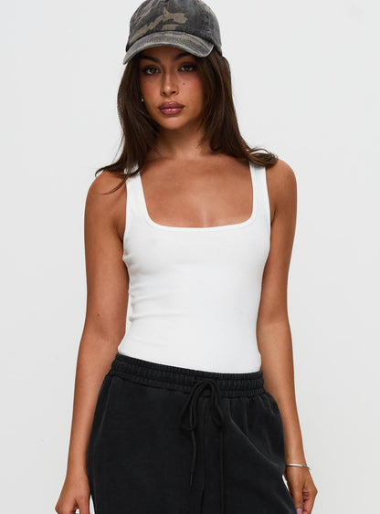 Baseline Rib Bodysuit White