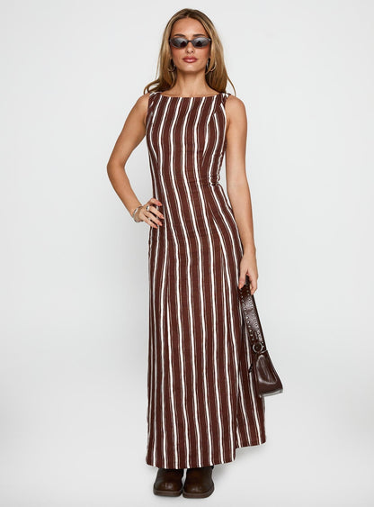 Lewisa Maxi Dress Brown