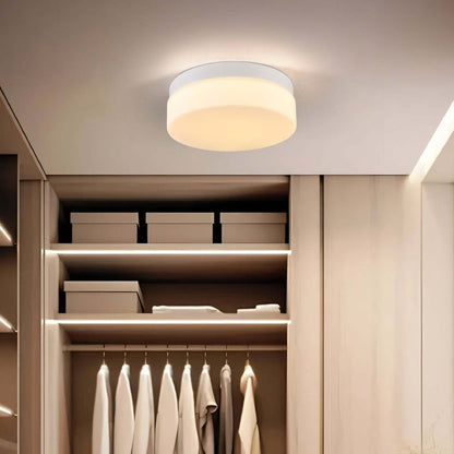 Modern 1 PACK LED flush mount ceiling light fixture with warm white illumination and dimming feature