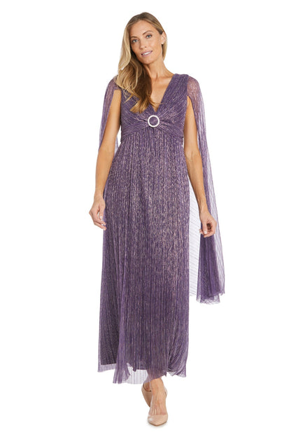 Metallic Long Dress Formal R&M Richards 1825A