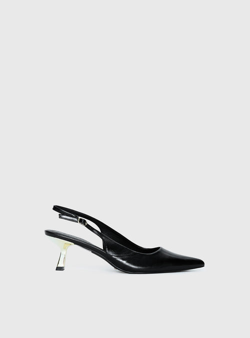 Billini Anaya Pointed Toe Heels Black / Gold