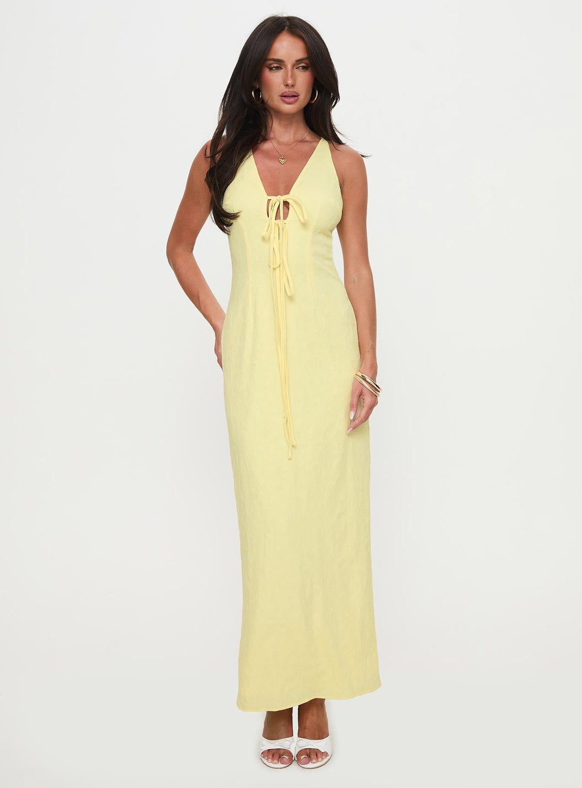 Chantilly Maxi Dress Lemon