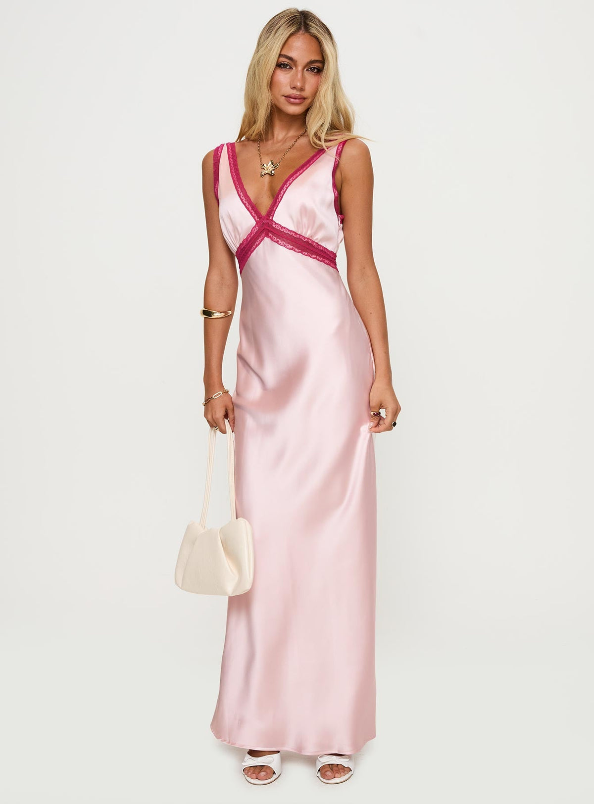 Maelene Maxi Dress Pink / Red