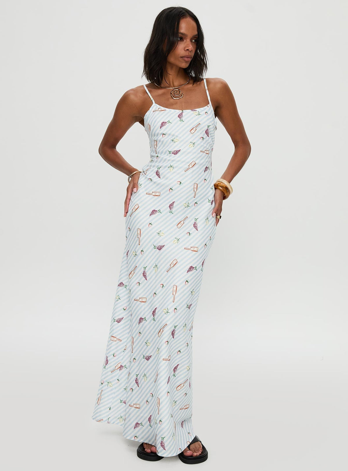 Charcuterie Maxi Dress Blue