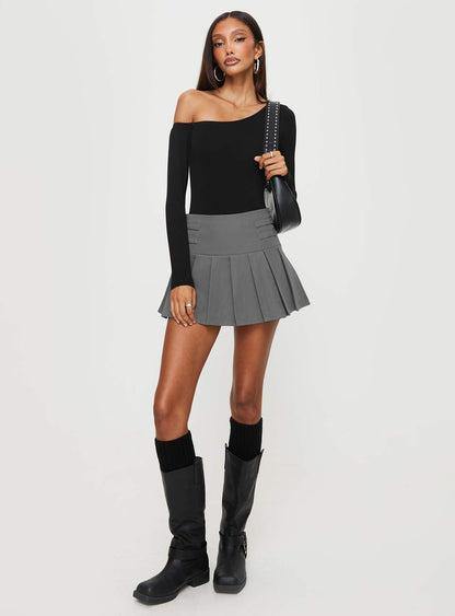 Cartwright Mini Skirt Charcoal