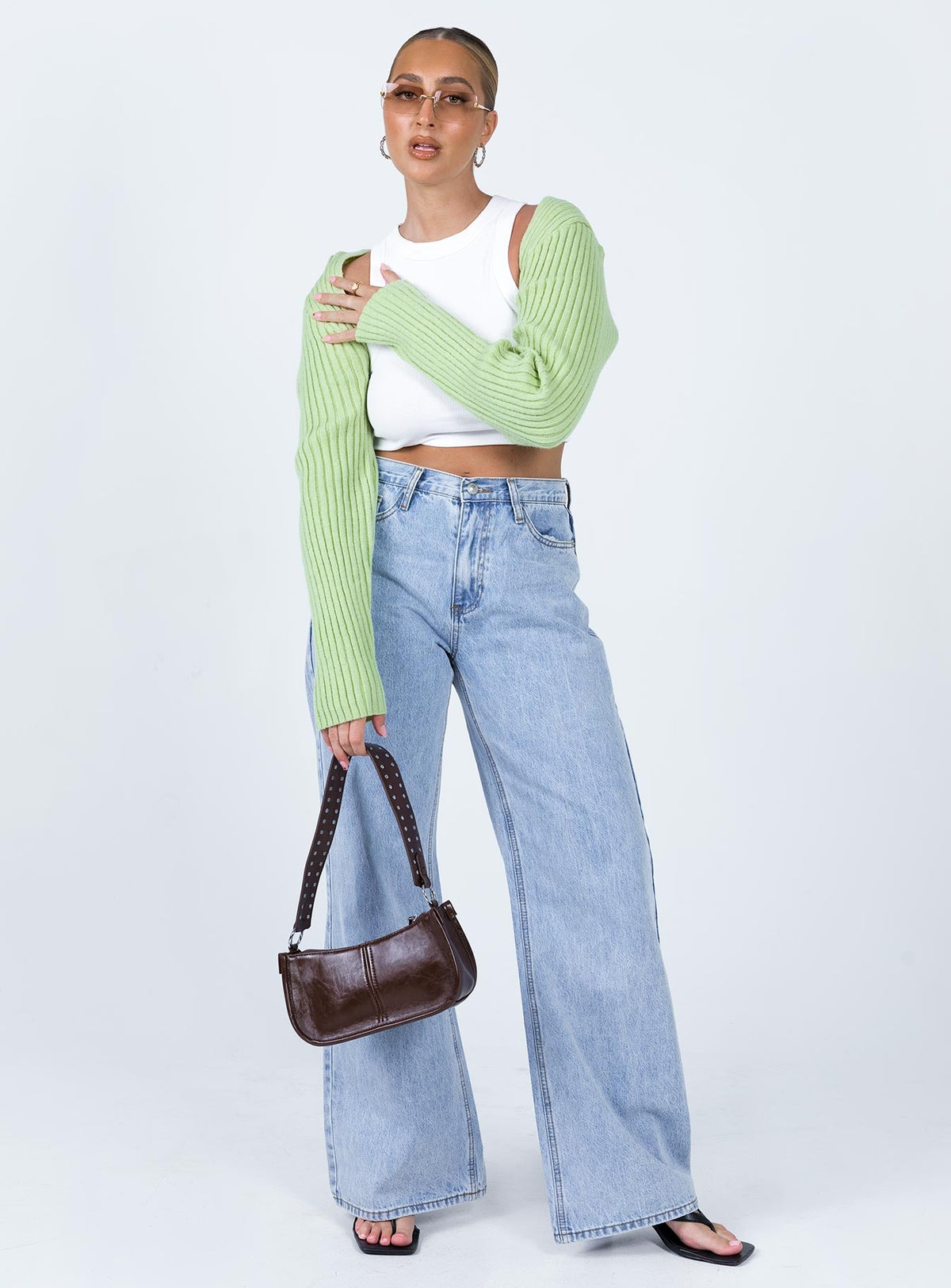 Aytan Bolero Sweater Green