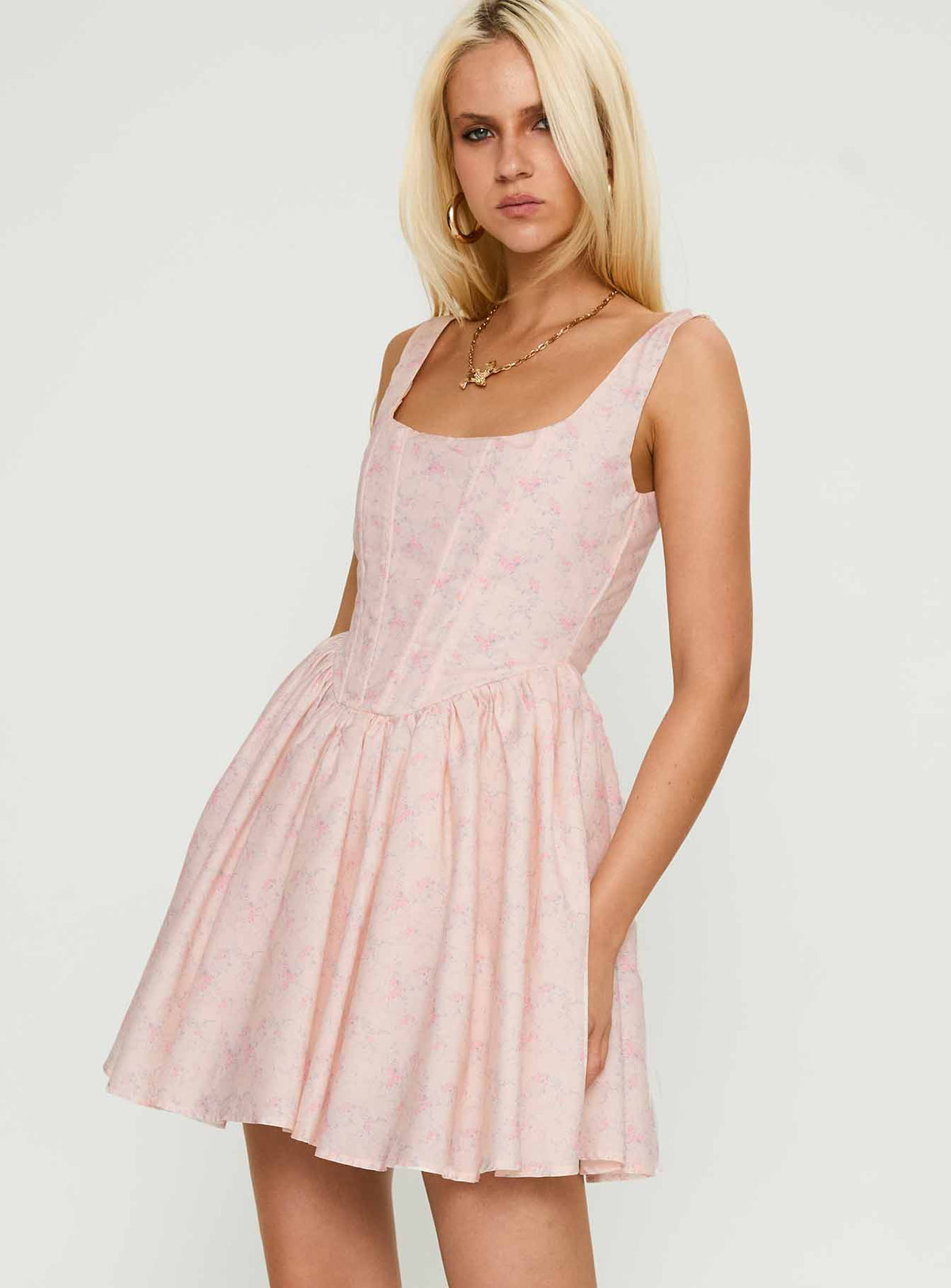 Bridgitte Corset Mini Dress Floral