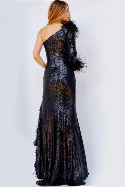 Jovani 22895 Long Formal One Shoulder Evening Gown