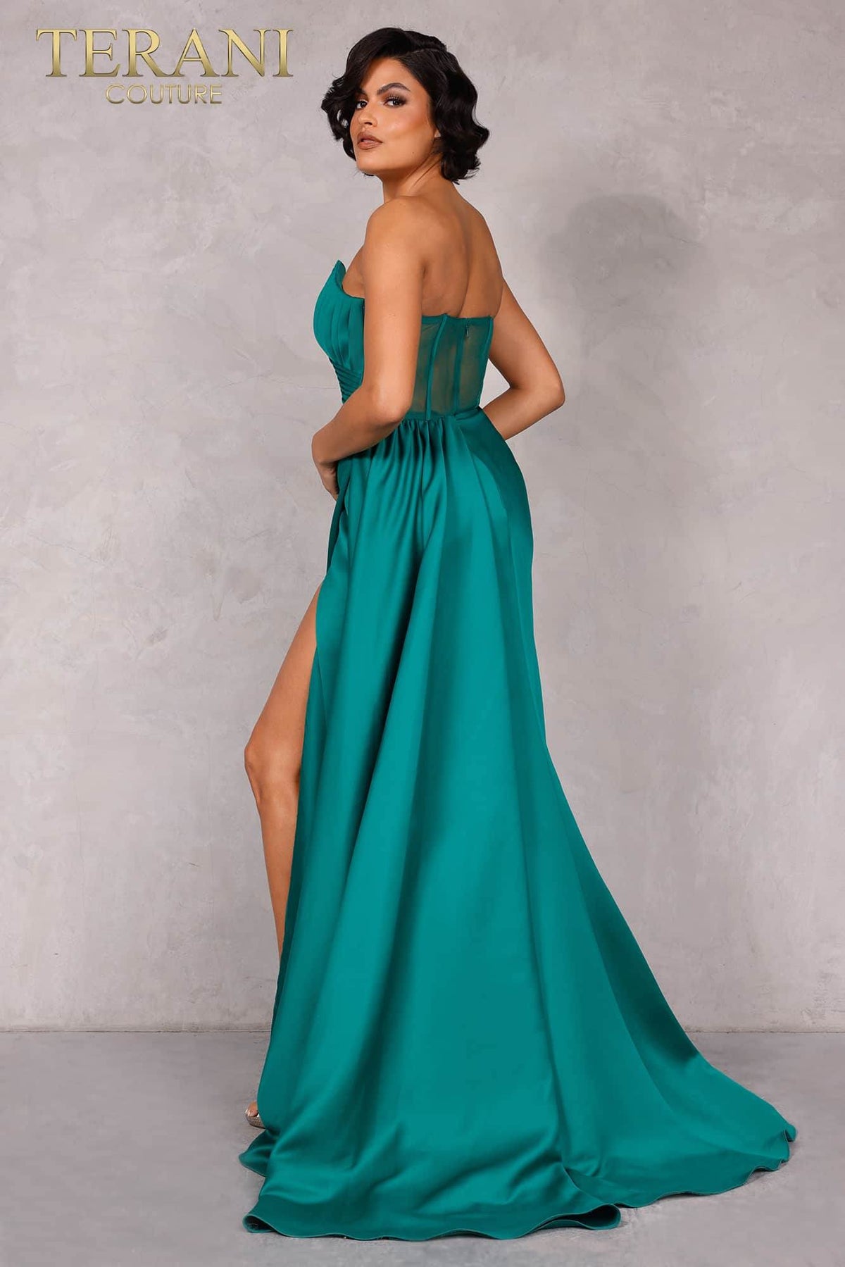 Terani Couture 2111P4020 Long Strapless Prom Dress