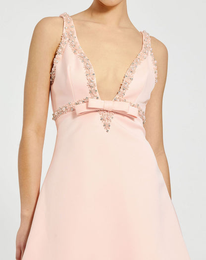 Short Beaded A Line Prom Cocktail Dress Beaded A Line Prom Cocktail Mac Duggal 2228