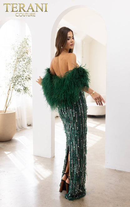Terani Couture 241GL2603 Beaded Long Formal Evening Dress