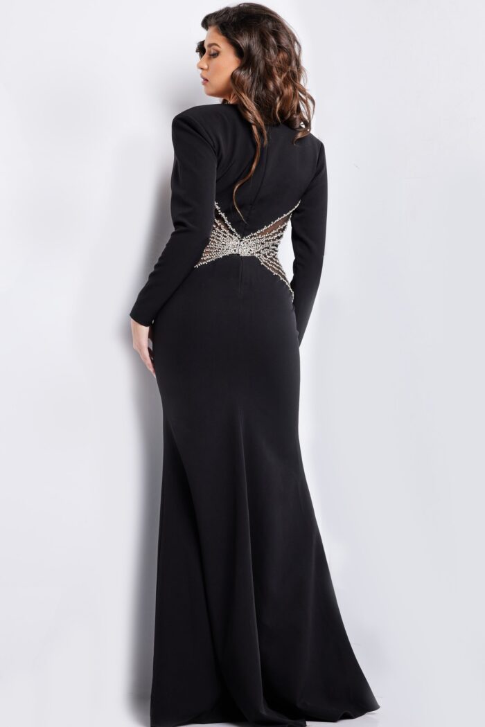 Jovani 26317 Fitted Long Beaded Mermaid Formal Evening Dress