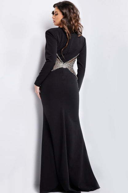 Jovani 26317 Fitted Long Beaded Mermaid Formal Evening Dress