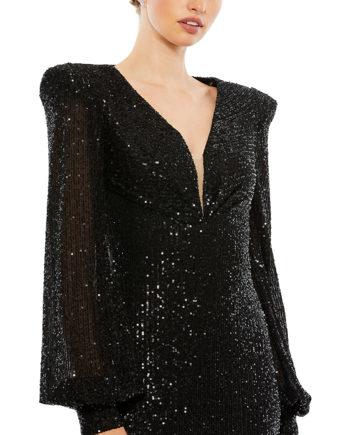 Long Sleeve Sequin Evening Formal Dress Long Sleeve Sequin Evening Mac Duggal 26722