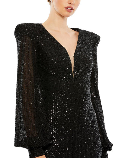 Long Sleeve Sequin Evening Formal Dress Long Sleeve Sequin Evening Mac Duggal 26722
