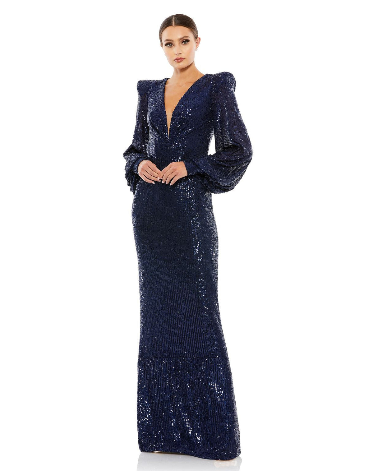 Long Sleeve Sequin Evening Formal Dress Long Sleeve Sequin Evening Mac Duggal 26722