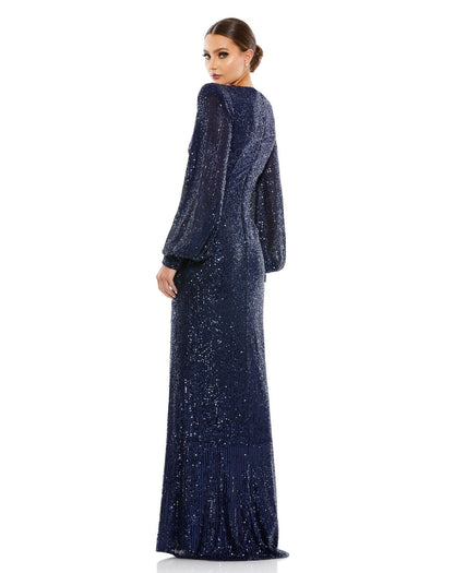 Long Sleeve Sequin Evening Formal Dress Long Sleeve Sequin Evening Mac Duggal 26722