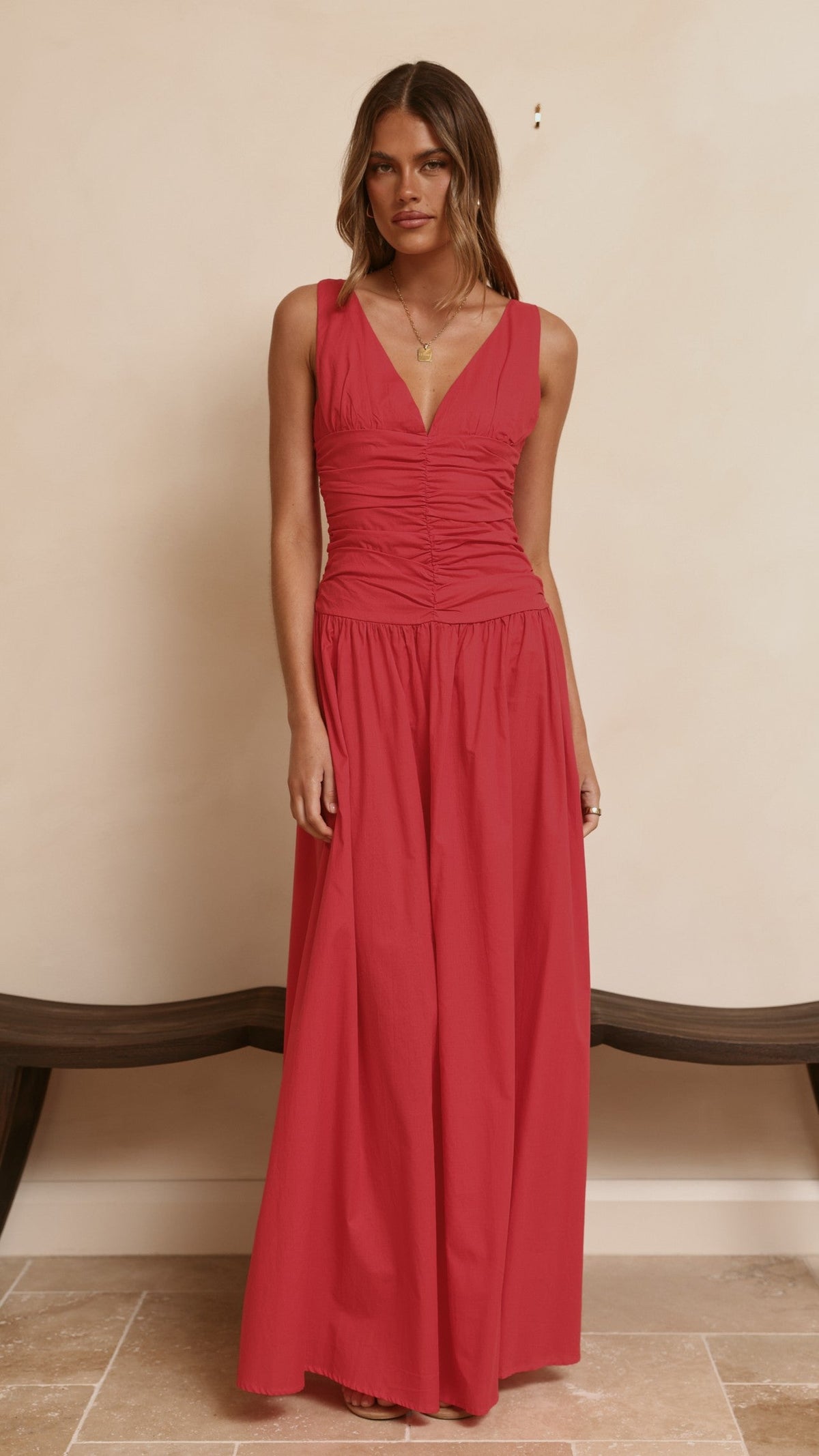Sanya Maxi Dress - Red