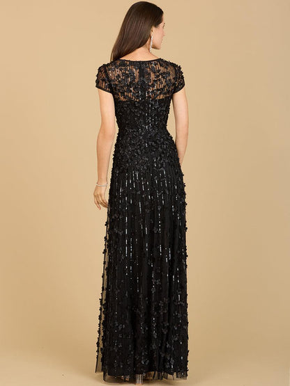 Lara Dresses 29181 Embellished Cap Sleeve Evening Long Dress
