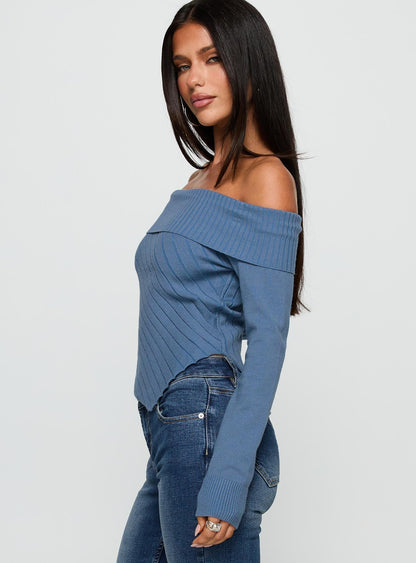 Brisa Long Sleeve Top Blue