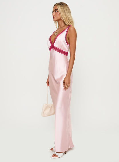 Maelene Maxi Dress Pink / Red