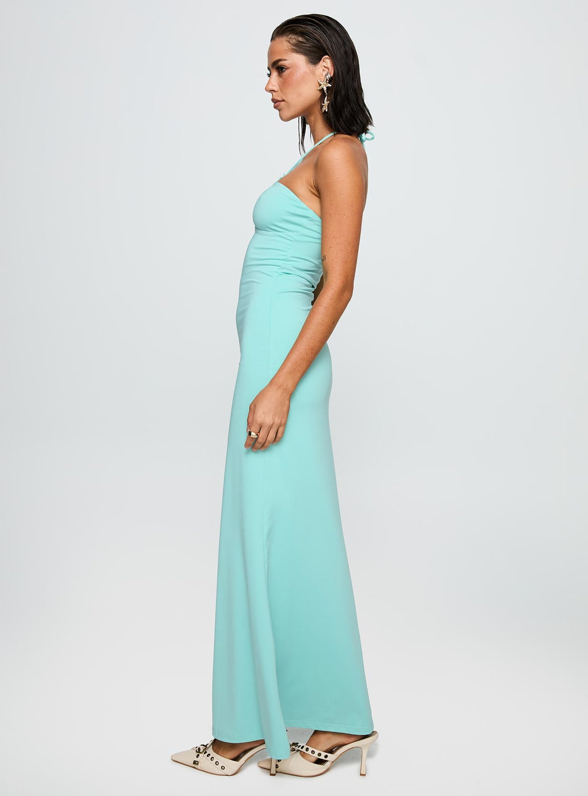 A Vision Hardware Detail Maxi Dress Blue