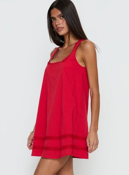 Alanah Mini Dress Red