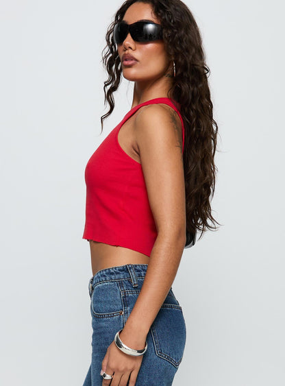 Boot Scootin Graphic Tank Top Red