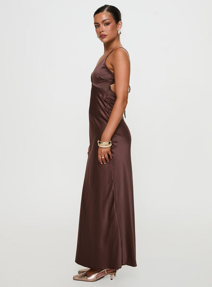 Angels Only Maxi Dress Chocolate