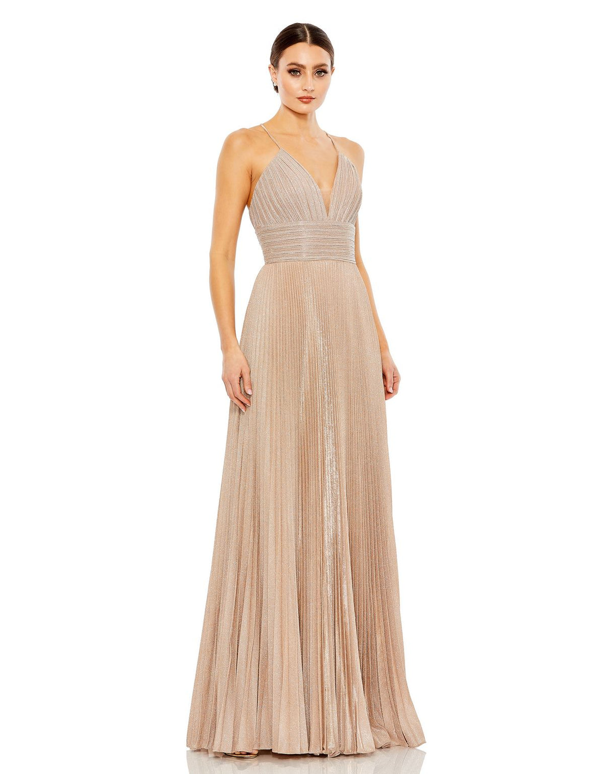 Formal Glitter Long Pleated Prom Dress Glitter Long Pleated Prom Mac Duggal 30725