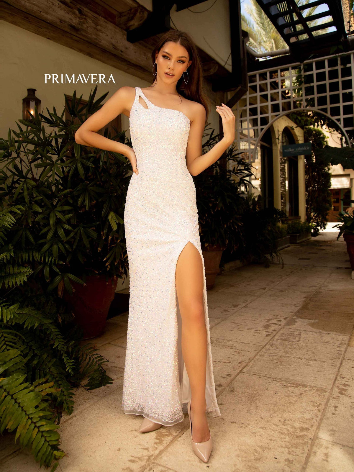 Primavera Couture 3761 Formal Fitted Long Sequin Prom Dress