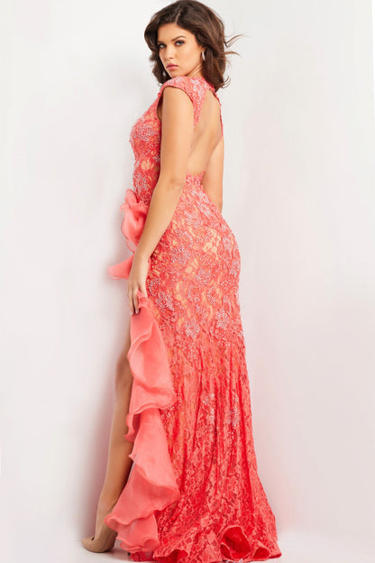 Jovani 38668 High Slit Long Prom Formal Dress