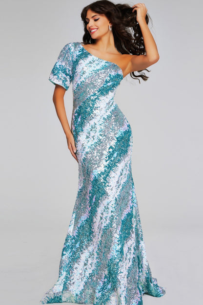 Jovani 39077 Long Mermaid Sequin Formal Evening Dress