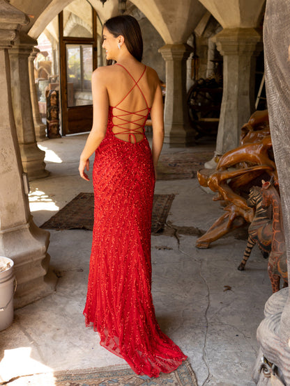 Primavera Couture 3943 Long Sequined Formal Prom Dress