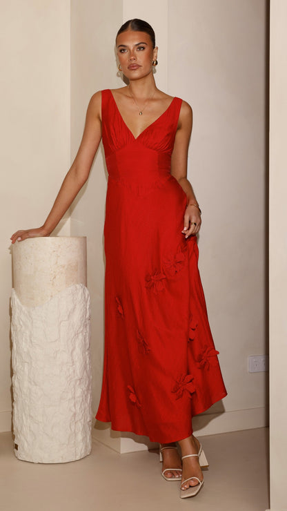 Lavara Maxi Dress - Red